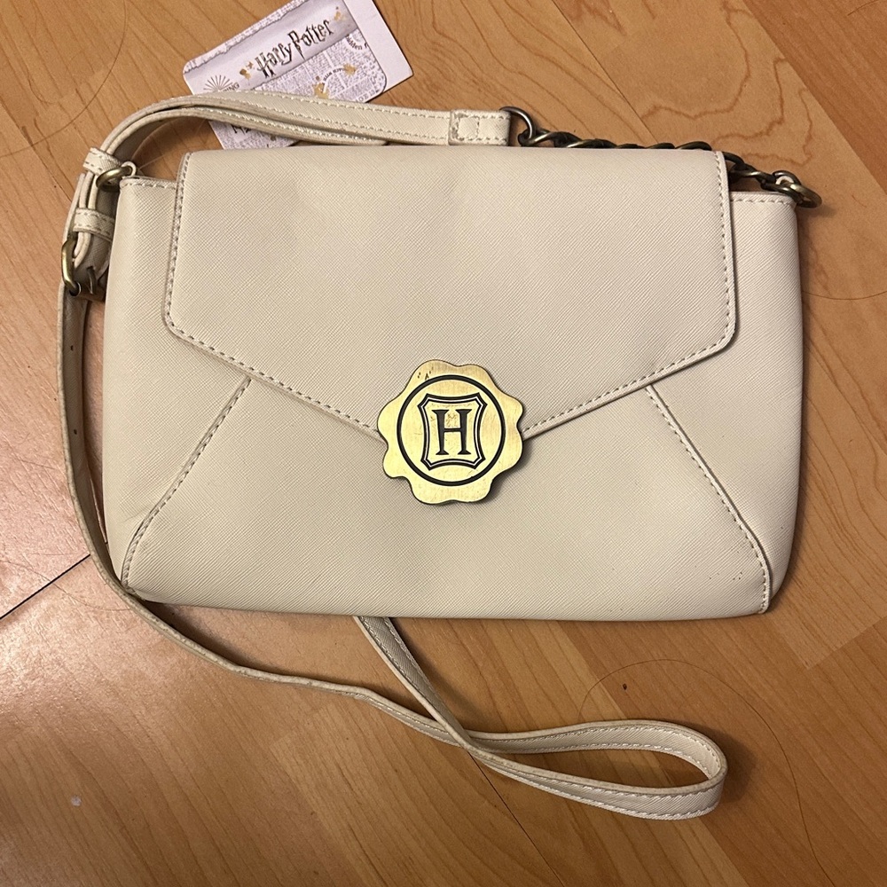 Harry Potter hogwarts distressed  Cream Crossbody Bag